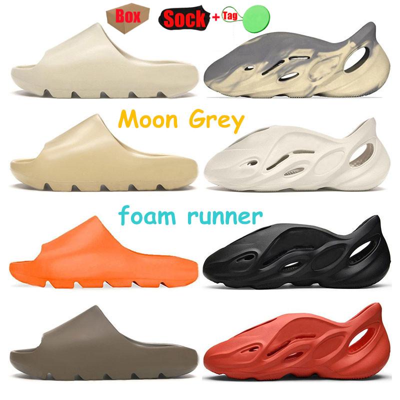 

kanye Sandals Slippers 450 Bone slide foam runner men women Enflame Orange sandal Desert sand Resin Moon Grey Earth Brown black white eur 36-45, Box