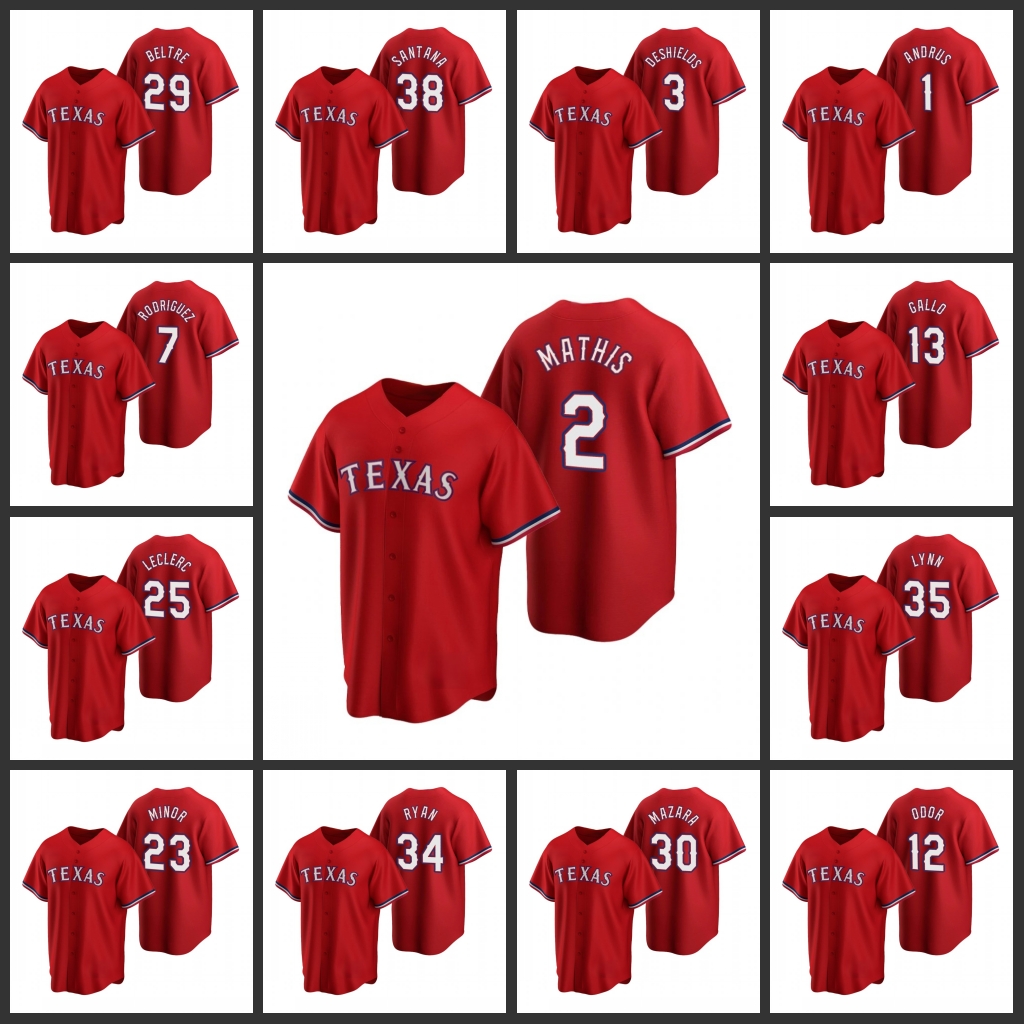 

Texas Rangers Men Adrian Beltre Danny Santana Delino DeShields Elvis Andrus Replica Alternate Women Youth Jersey, Black
