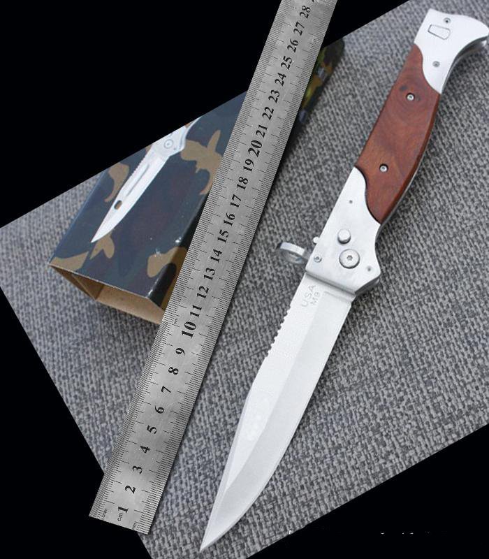 

Large M9 A07 knife automatic E07 162 pocket knife camping tool survival knife outdoor tactics knives free of freight.