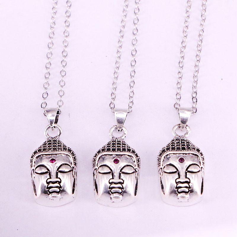 

Pendant Necklaces 10PCS, Antique Silver Color CZ Micro Pave Buddha Charms Pendants Fashion Jewelry Metal Chain Elegant Vintage Gift For Wome