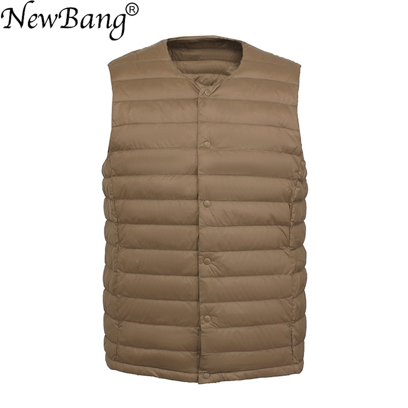 

Bang 90% Matt Fabric Men's Duck Down Vest Ultra Light Down Vests Light Weight Windbreaker Sleeveless 211204, Armygreen