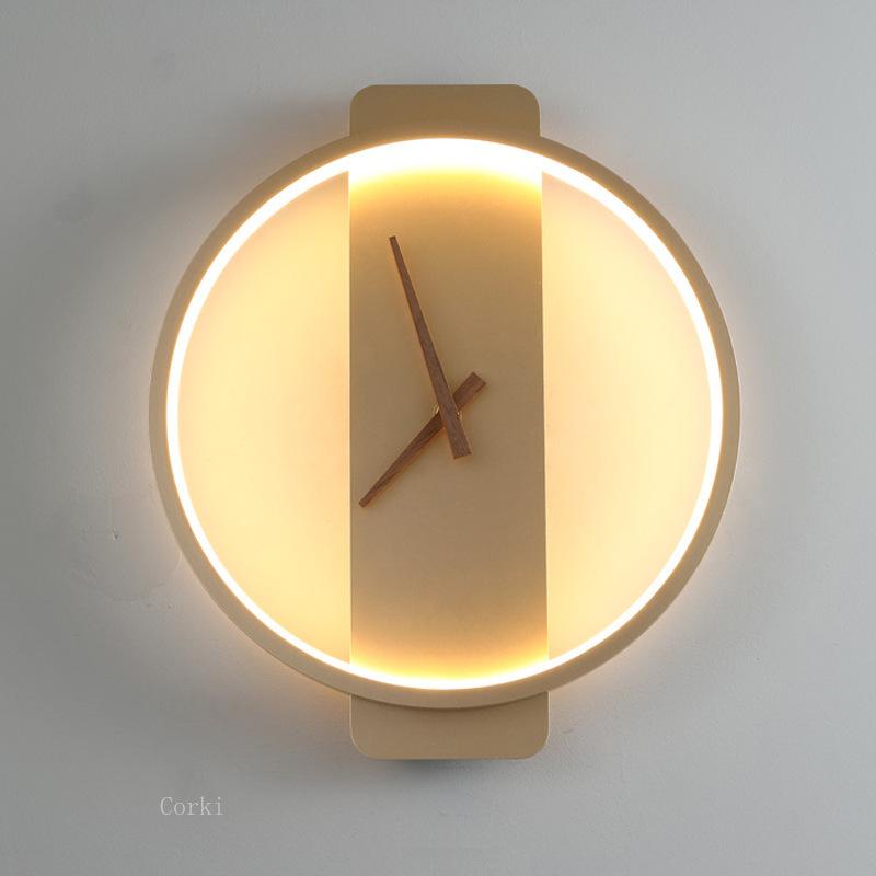 

Modern Nordic LED Wall Lamp Acrylic Clock And Watch Light A Of Decor Lights In Living Room Dining Room Bedroom lighting fixture
