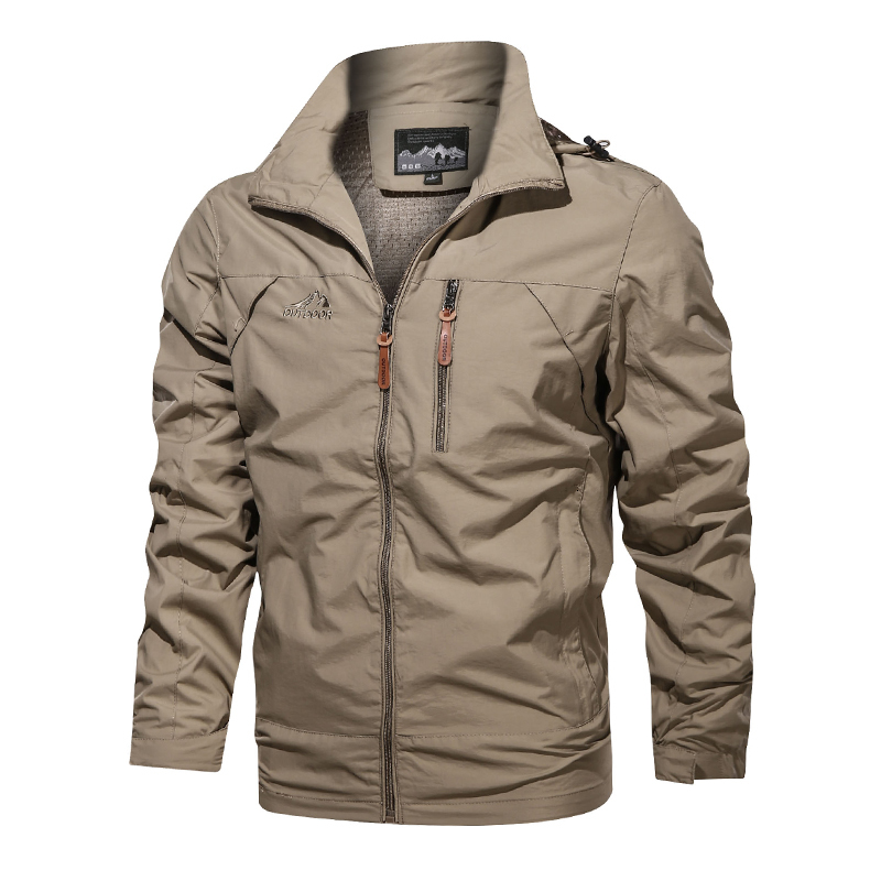 

2021 New Windbreaker Men Spring Autumn Casual Slim Army Tactical Jacket Outwear Male Waterproof Breathable Hooded Coat Kghp, Black