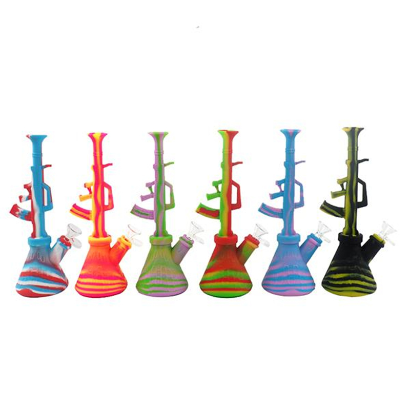 

Hookahs Latest Shape Silicone Water Bong Removable hookah bongs with glass filter bowl silicones dab rig for smoke unbreakable