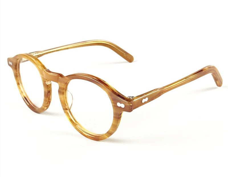 

Quality Johnny depp Milit optical sunglasses frame 46-23-145 pure-plank round small-rim for prescription glasses full-set case