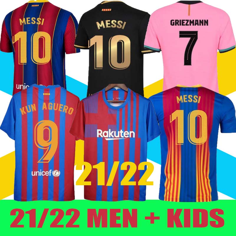 

KUN AGUERO Barcelona soccer jersey Camisetas de football shirt MESSI BARCA 20 21 22 ANSU FATI 2021 2022 GRIEZMANN F.DE JONG COUNTINHO DEST j, Black;yellow