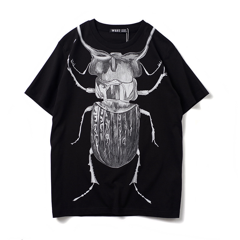 

2021 Arrival of Cotton Hot Boys'coat for Popular Will See Personality the New Neck Print Short T-shirt Hip Hop K51j, See chart