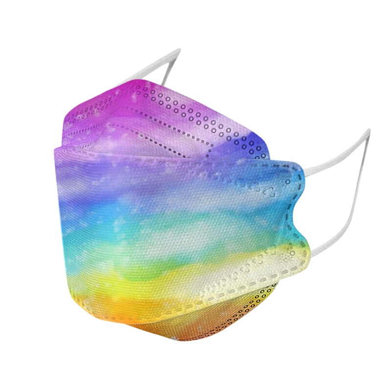 

2022 Tie-dye printed fish mask Korean masks Willow-shaped masks for adults and children