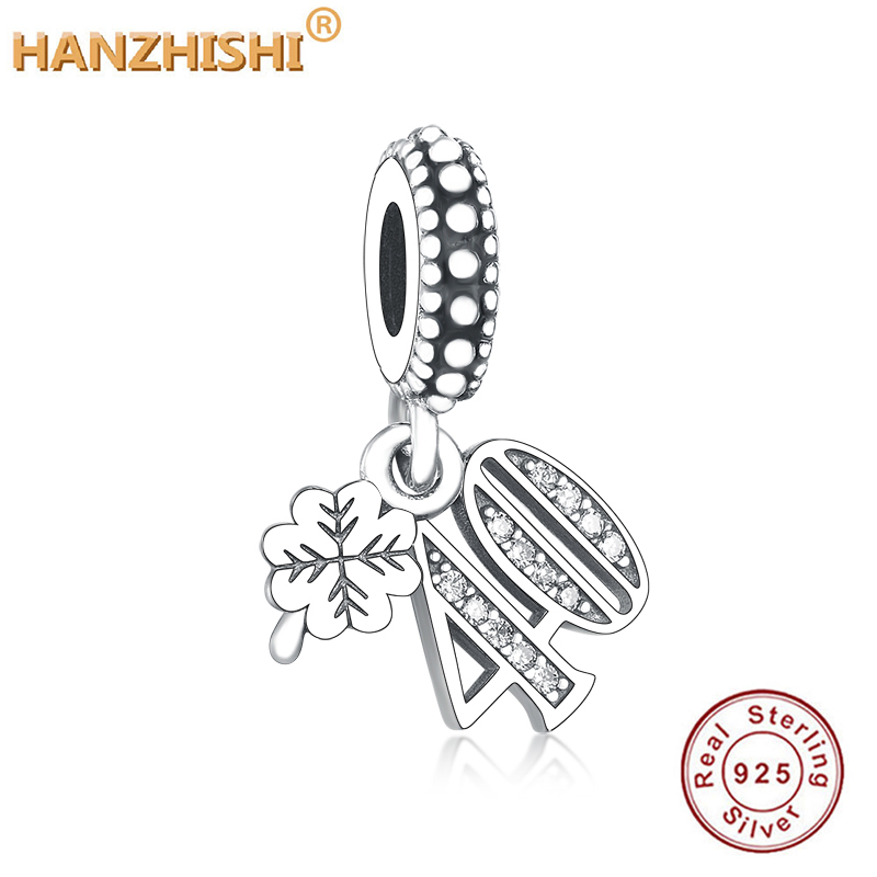 

Fit Original pandora Charms Bracelet Jewelry 2020 Spring Collection Fashion 925 Sterling Silver Number 40 Charm Beads Q0225, Black