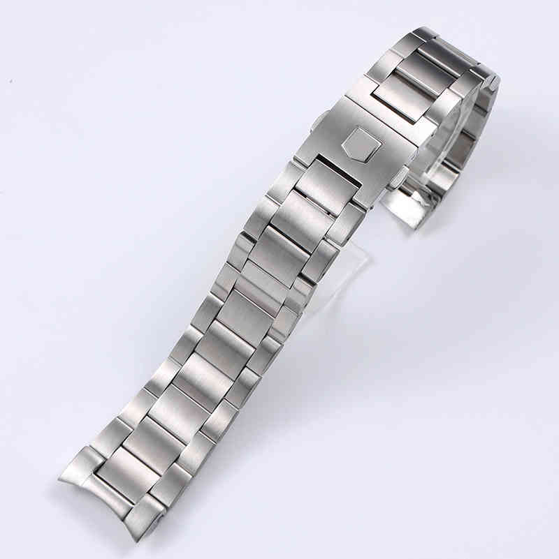 

Bracelet Strap for TAG Heuer Series Solid Stainless Watch Accessories Band 22mm Steel Silver Matte texture, Black;brown