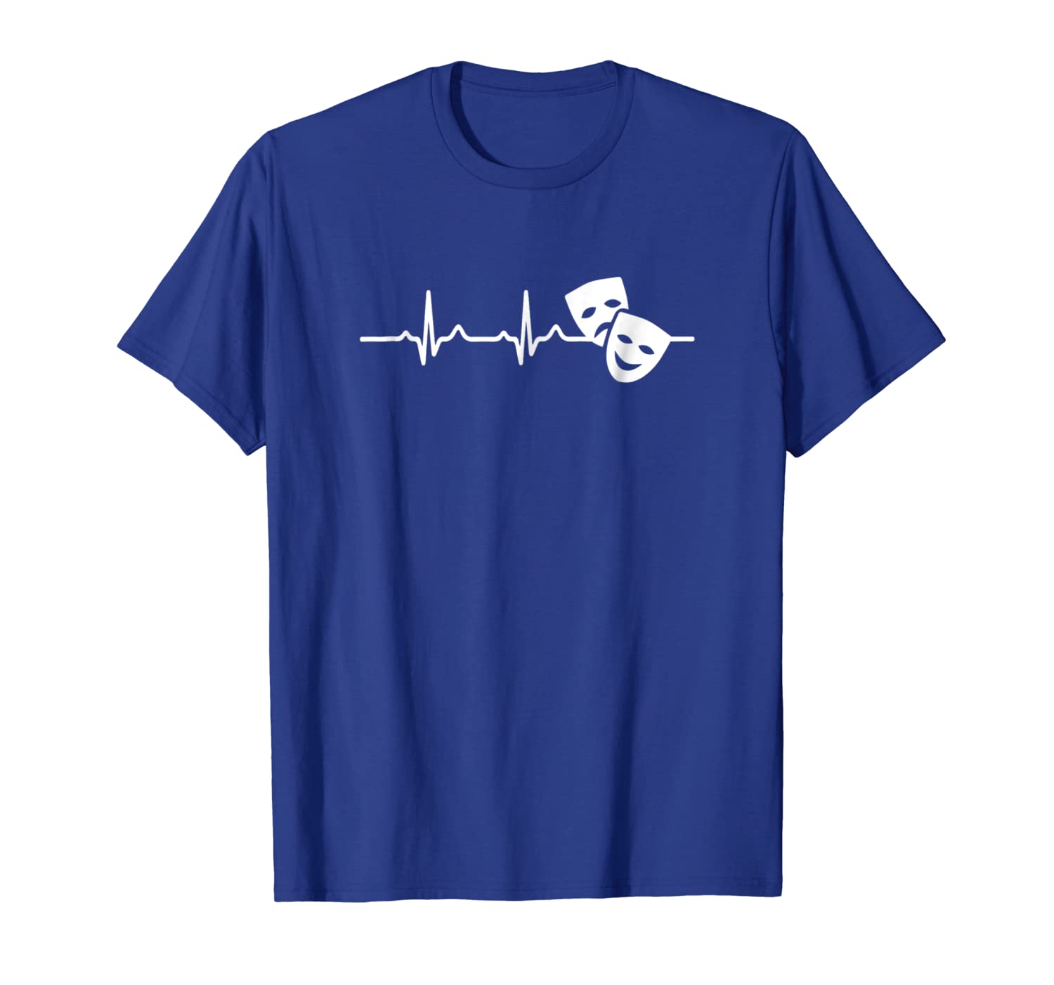 

Acting Masks Theater Heartbeat T-Shirt, White;black