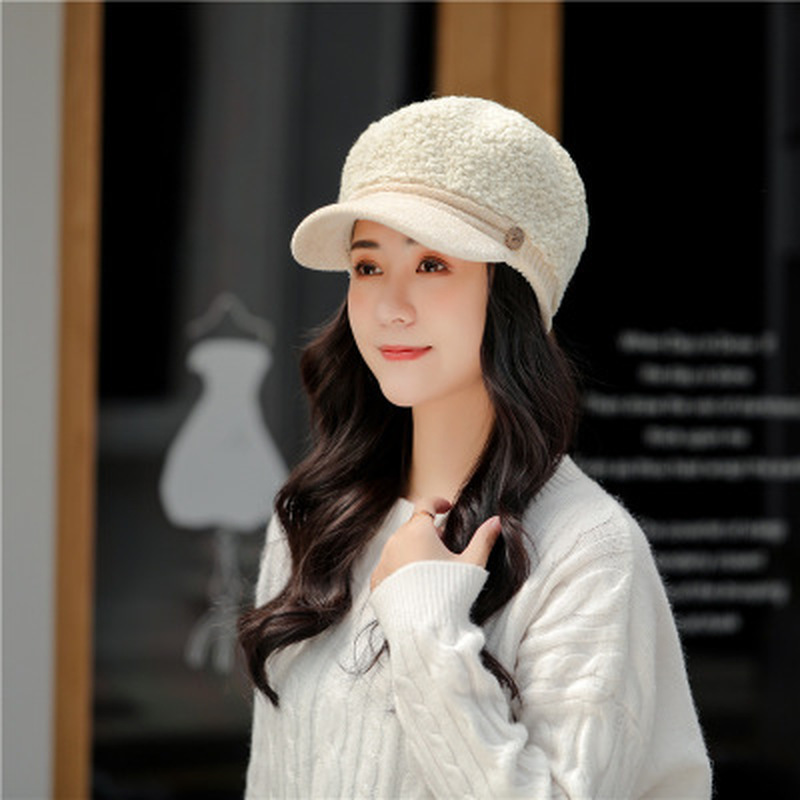 

2021 Wool Solid Simple Classic Autumn Warm Winter Hat Windproof Skullies Beanies Hats for Women New Caps Q4i9, Black