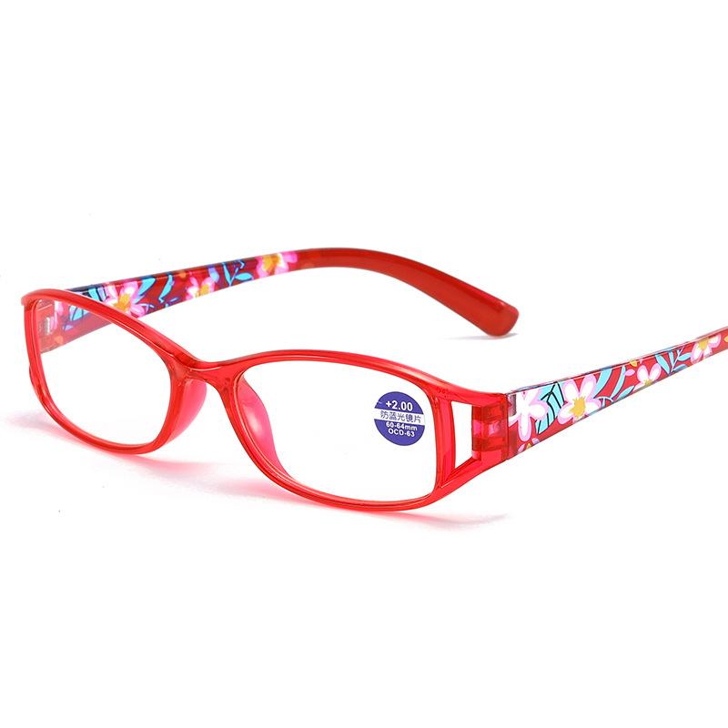 

Sunglasses Fashion Flower Frame Anti-blue Light Reading Glasses Women Classic Square Plastic Men Hyperopia