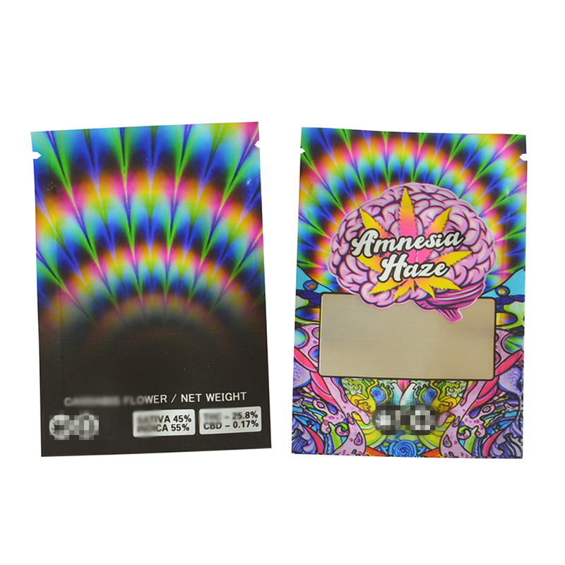 

100 Pcs 7x10 cm (2.76"x3.94") Zip Lock Pouches Aluminum Mylar Foil Food Bags with Cartoon Picture 3.5 Grams Customized Printed Bags