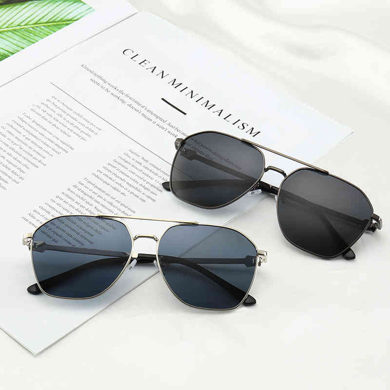 

2021 Polarized Female Driver Tone Male Retro Spuare Summer Mirror UV400 Sunglasses