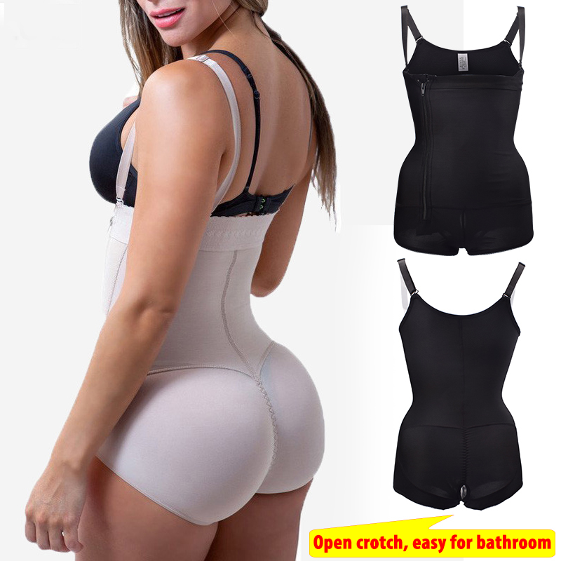 

Plus Size Latex Slimming Body Shaper Nylon Underwear Clip Bodysuit For Woman Waist Full Body Sexy Shapewear, Black