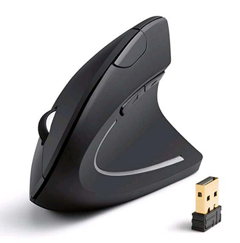 

Wireless Mice Ergonomic Optical 2.4G Computer Mouse with Nano Receiver 3 Adjustable DPI Levels Light Wrist Healing Vertical Mouses For PC