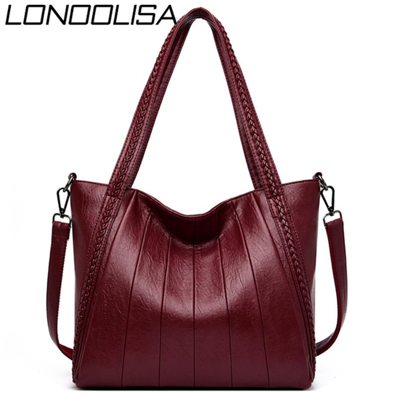 

Evening Bags Patchwork Soft Leather Luxury Handbags Women Designer Ladies Large Shoulder Crossbody Hand For 2021 Tote Sac