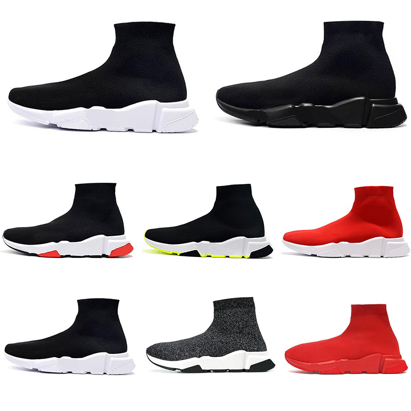 

2021 designer sock sports speed running shoes trainers trainer luxury women men casual sneakers fashion socks boots platform clearsole fluo Sneaker, Box