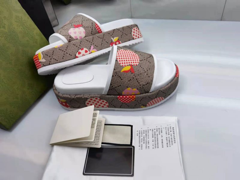 

thick soled women's slippers top quality special printing process printing designer 35-42, Pink