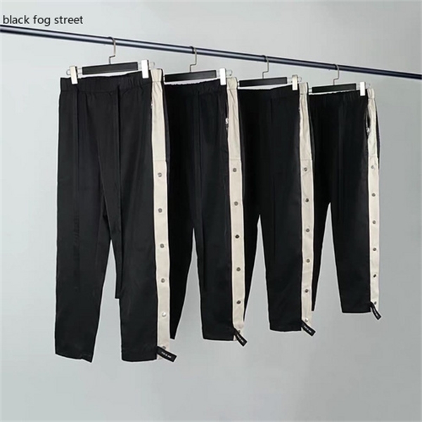 

black fog street ESSENTIALS drawstring nylon trousers Men Streetwear Reflective Workout pants Season 6 Trousers Waistband pants C0228