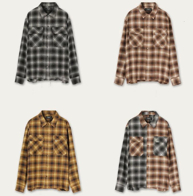 

2021 20ss New Korea Hiphop Represent Coats Men Women Pocket Shirt Oversized Casual Fashion Cotton Vhet