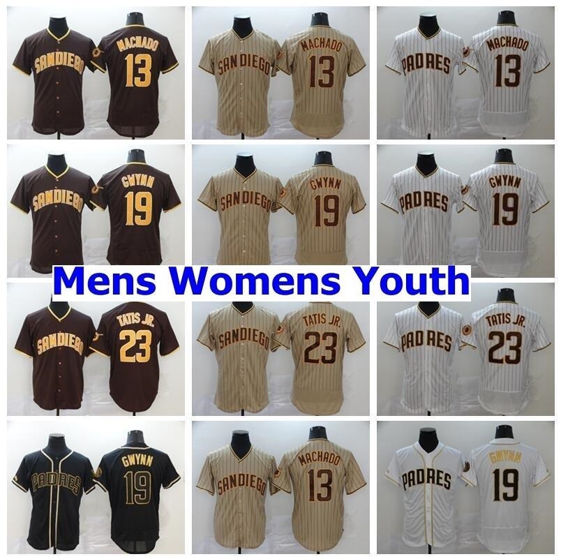 

NEW 2020 21 Men Women kids youth 13 Manny Machado Jersey 23 Fernando Tatis Jr 19 Tony Gwynn Baseball Jerseys, Blue;black