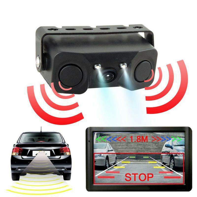 

Car Rear View Cameras& Parking Sensors 12DCV Reverse 2 Sensor Cams Camera Buzzer Backup Monitor Detector