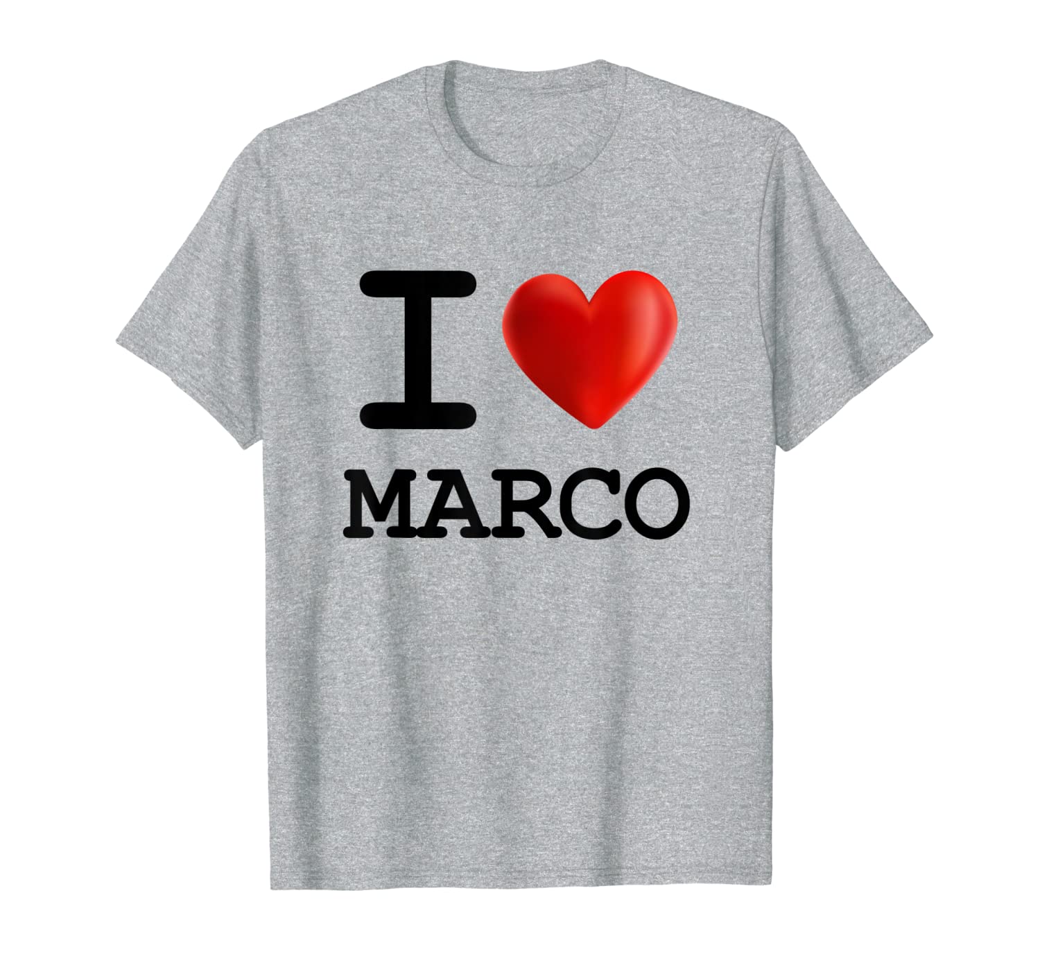 I Love MARCO Heart Name T Shirt Gift-image-702040891