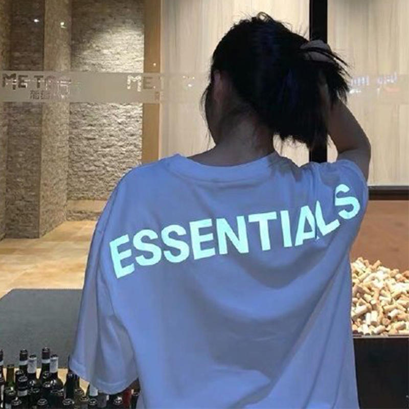 

Hot Spring Summer T-shirt Hip Hop Fear Of God Front Essentials 3D Silicon Tee Skateboard T Shirt Fog Men Women Short Sleeve Casual T-shirt, White;black
