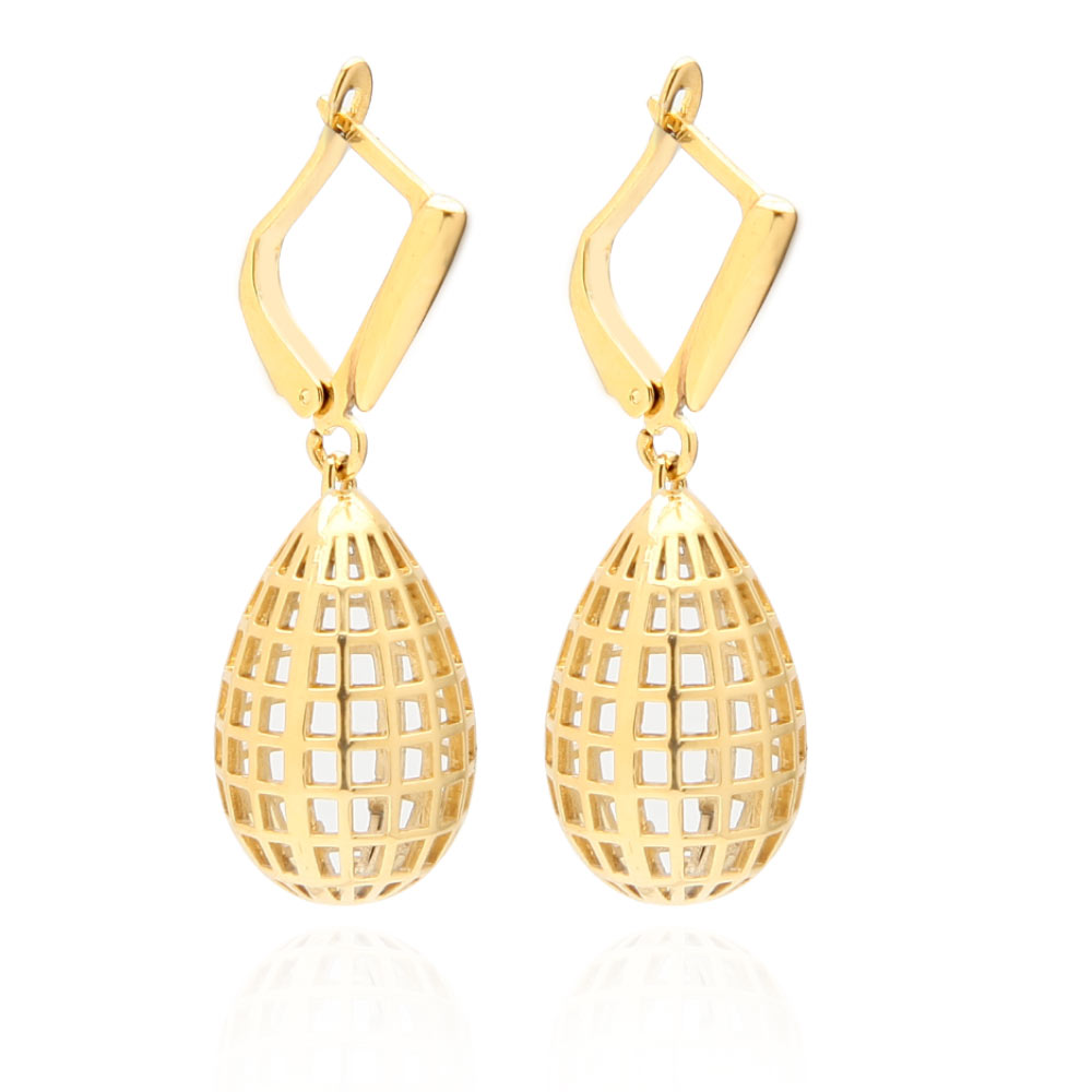 

Varole Hot selling oval hoop drop earrings statement geometric for women gold earings dangle jewelry accessories, Golden;silver