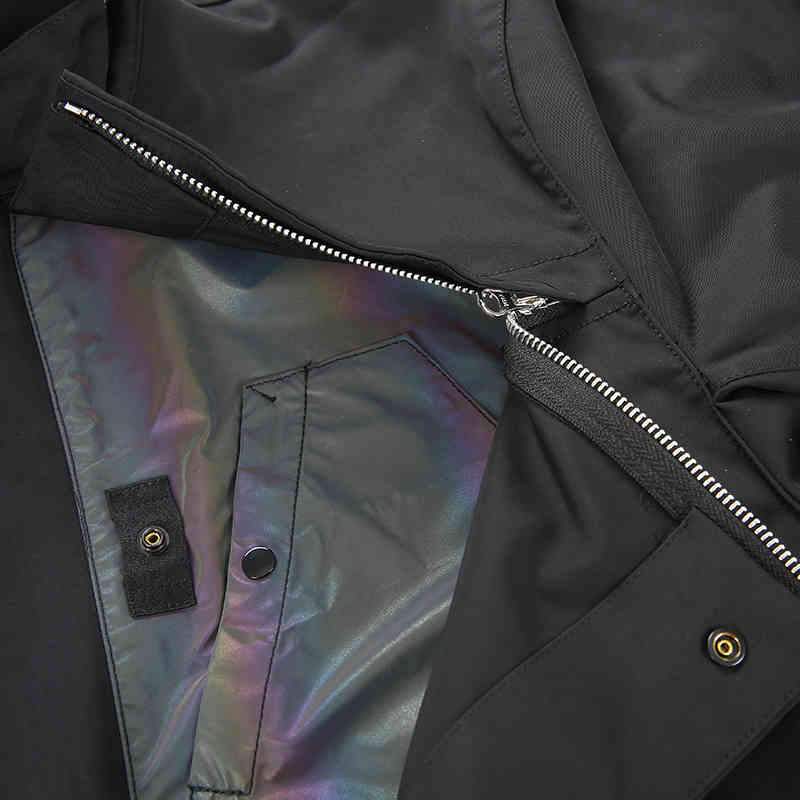 

Men's Jackets Outerwear Coats spring and autumn long windbreaker mens jackets high quality reflective longs coat windbreakers jacket PNPK, Black