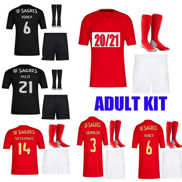 

Hot sale20 21 Waldschmidt Gabriel Weigl Otamendi Rafa Pizzi Pedrinho soccer jersey benfica 2020 2021 football men + kids shirt, Black;yellow