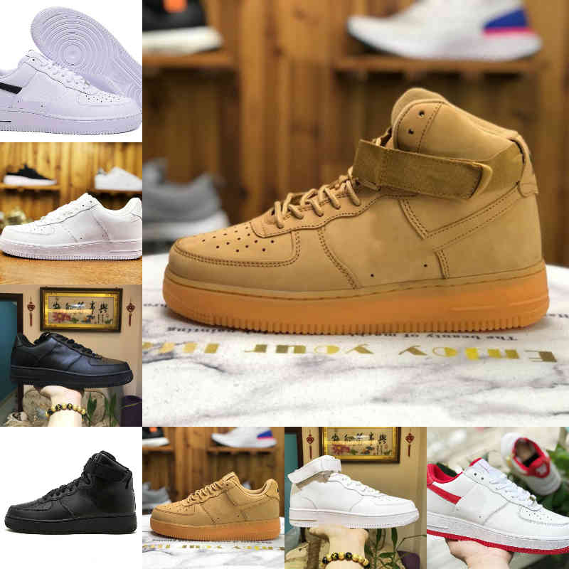 

Wholesale 2021 New Designers Outdoor Men Low Skateboard Shoes Cheap One Unisex 1 Knit Euro Airs High Women All White Black Sports Shoes V15