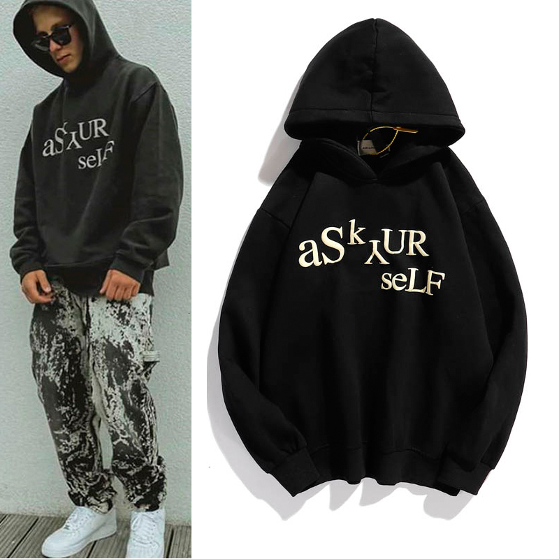 

2021 New High Street Pedir Velo Carta Impresso Moletom Homem e Mulher Coisas Estranhas Oversize Hoodies Hip Hop Baggy Casual Com Capuz T7lu, Black