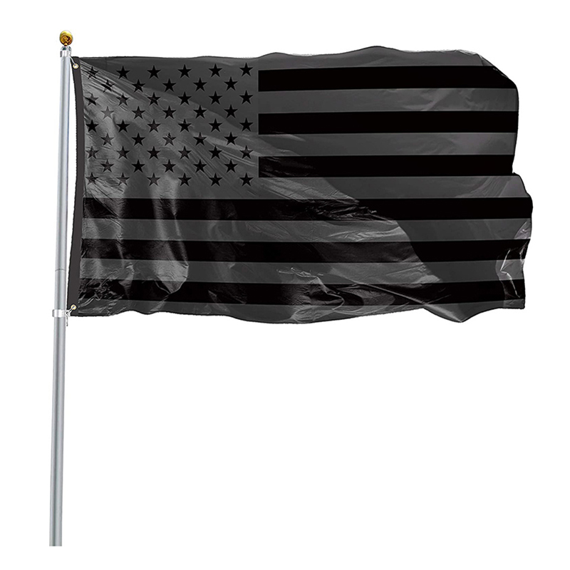 

3x5ft Black American Flag Polyester No Quarter Will Be Given US USA Historical Protection Banner Flag Double-Sided Indoor Outdoor