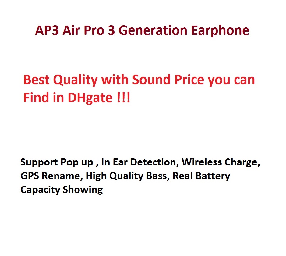 

AP3 True Wireless Earbuds, Bluetooth Headphones Wireless Charging, G3 Earbuds Pro with Mic Pop Up Connection Touch Control for Apple iPhone