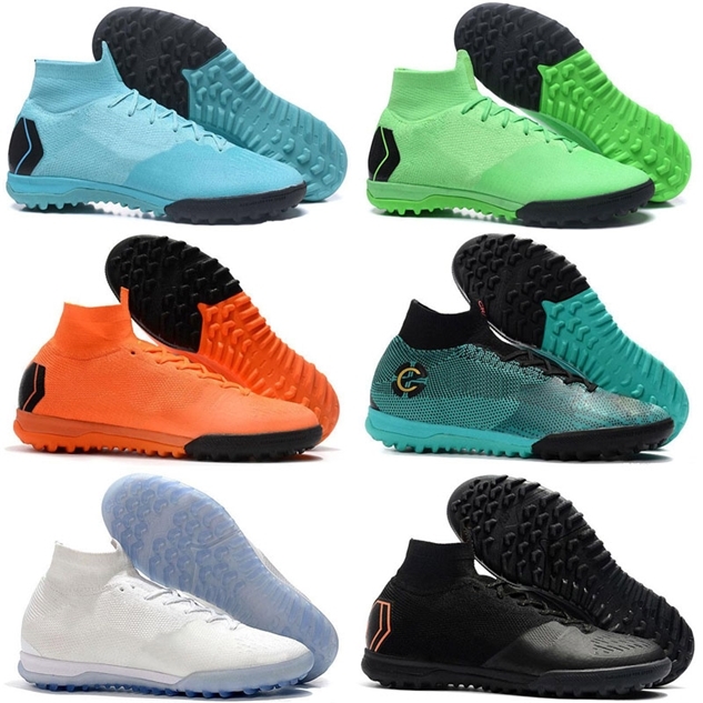 

indoor high ankle Mens Women Kids CR7 Football Boots Mercurial Superfly KJ VI 360 Elite IC TF Soccer Shoes Soccer Cleats 38-46, As photo 1