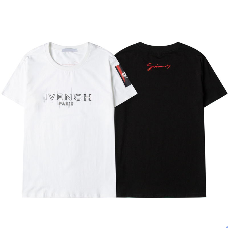 

Mens T Shirt High Quality 2021 Men Women tShirts Couples Casual Short Sleeve Man Round Neck Tees 5 Colors M-3XL, White;black