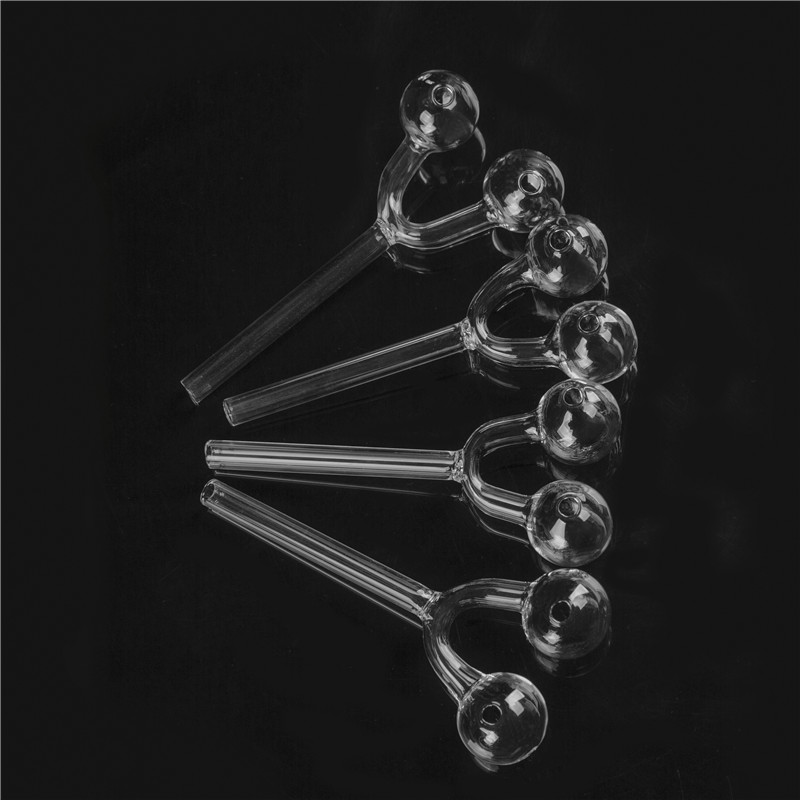 

Clear Glass Smoking Pipes 5.6inch Oil Burners with Two Chambers