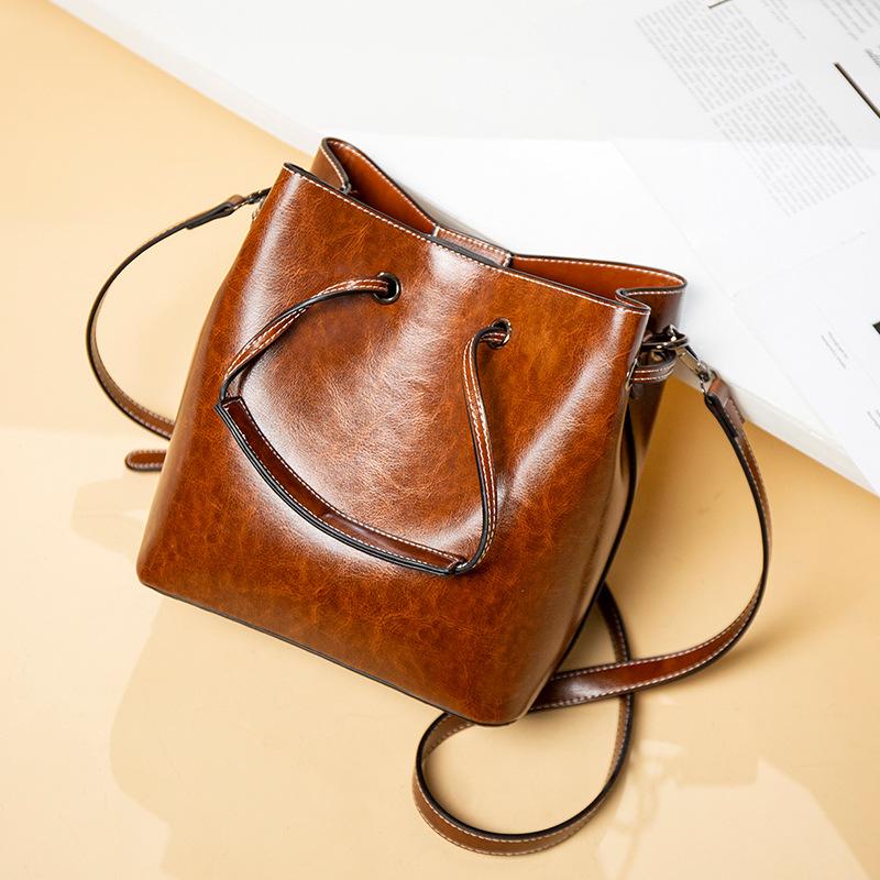 

Women Pu Leather Handbags Large Bucket Shoulder Bags Tote Bags Crossbody For Women Messenger Bolsa Feminina, Black