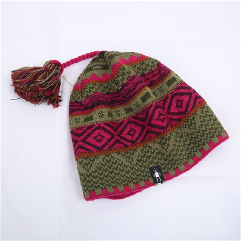 

2021 New Fall Winter Unisex Men Merino Wool Ribbed Cuff Beanie Hat Thermal Knit Sports Outdoor Warm Cap 6qhx, Color 4