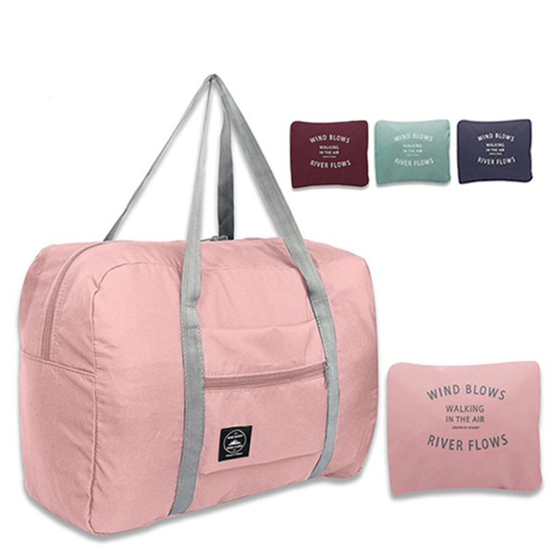 

New Folding Travel Bag Nylon Women Travel Bags Large Capacity Hand Luggage Tote Duffel Set Overnight for Lady & Men