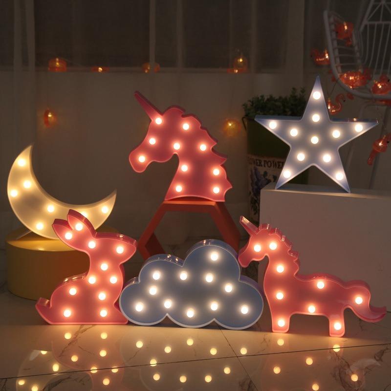 

Night Lights 2021 Cute 3D Star Moon Cloud Children's Light Appease Glow Baby Sleeping Child Toy Kids Birthday Gift Neon