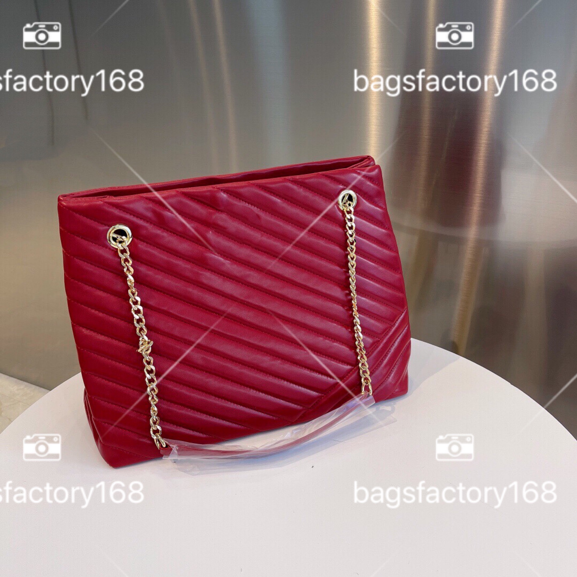 

Ladies High Quality Custom Wavy Zig Zag Shopping Bag Chain Shoulder Bags Classic Big Logo Imported Fabric Tote Lady Ethos Crossbody Packages Pillow Pack, Customize