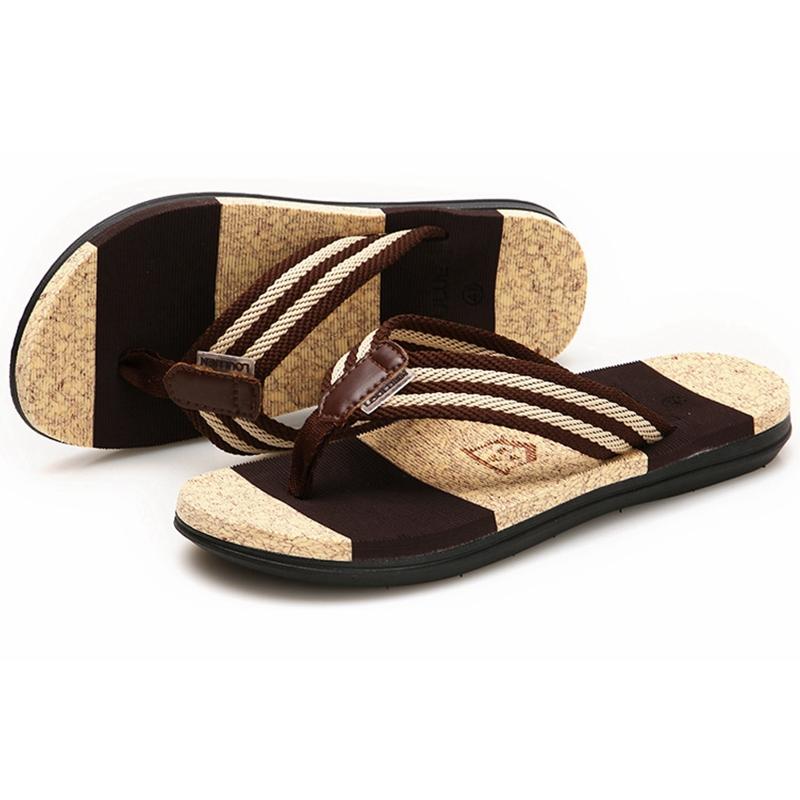 

Slippers Summer Flip Flops 2021 Unisex Lovers Korean Style Wood Grain Spliced Color Outdoor Leisure Holiday High Quality, Black