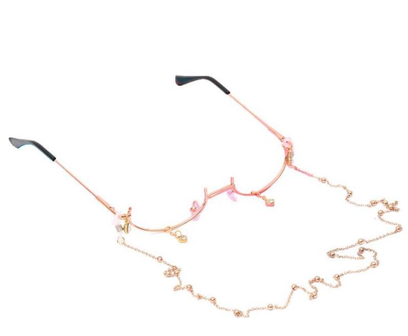 

Party Masks Lolita Half-frame Chain Glasses Girl Cosplay Prop Decorative D028