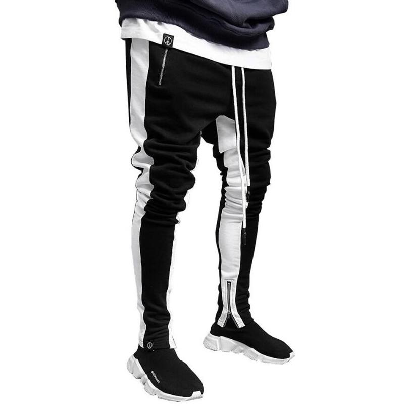 

Men's Pants 2021 Spring Autumn Gym Men Zipper Hip Hop Breathable Sports Trousers Casual Slim Jogging Pencil, Yellow