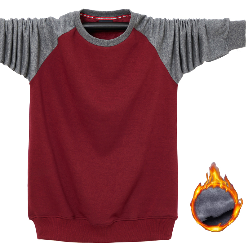 

2021 New Hot Winter Tshirt Thermal Long Casual Sleeve Neck of Thick Veet Most Male T-shirts Plus Size 6xl Wy0v, Black gray.