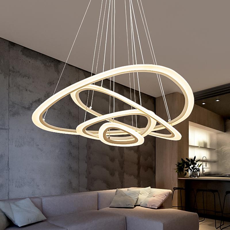 

Dining Room Chandelier Modern Minimalist Creative Personality Living Room Chandelier Nordic Atmosphere Bedroom Ring Lamps